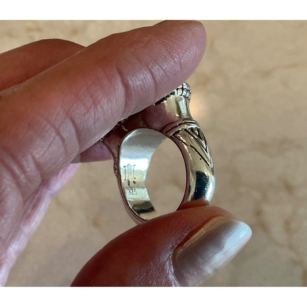 John Hardy 925 Sterling Silver 18K Gold 925 Silver Oval Ring Size 6.5 - Picture 10 of 10